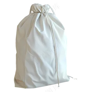 免扣一个白色尼龙抽绳背包