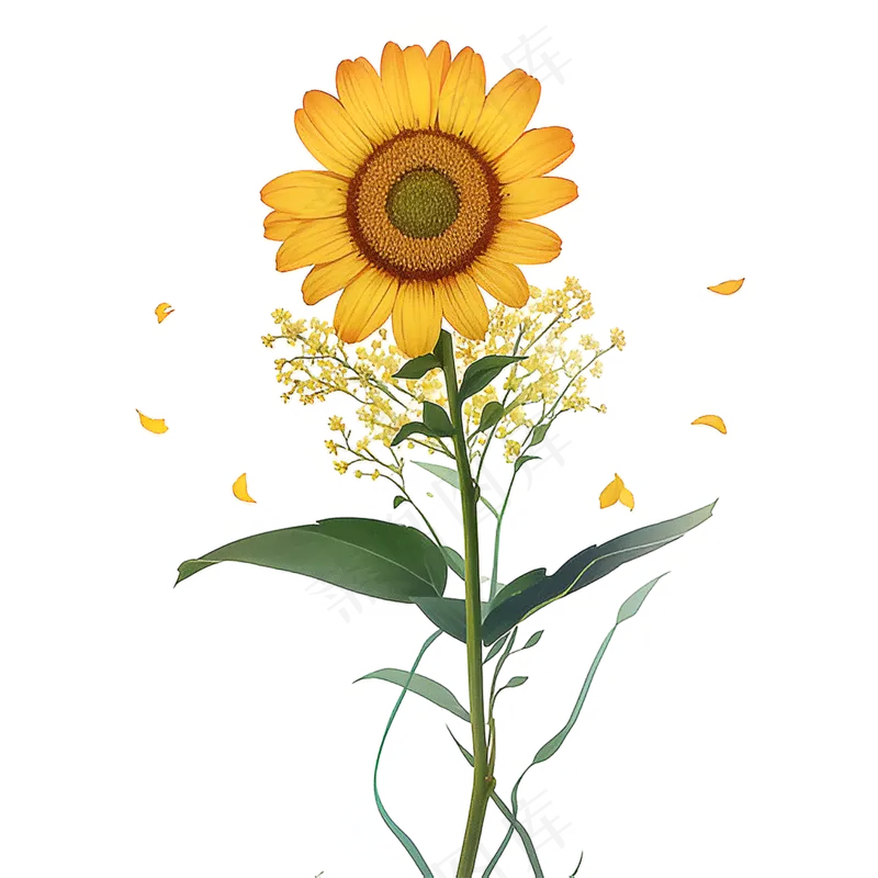 黄色向日葵免抠素材57