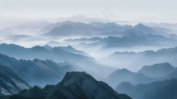 祖国山河山川连绵摄影图