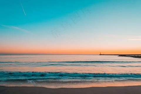 海边日落时分的宁静美景 海边日落时分的宁静美景