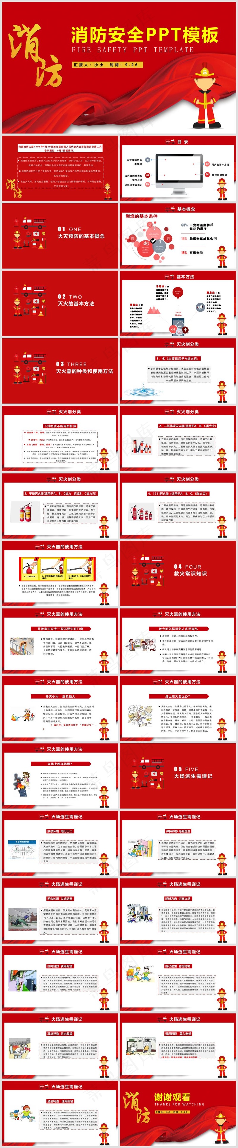企业培训丨员工教育丨校园培训丨消防安全丨PPT模板020