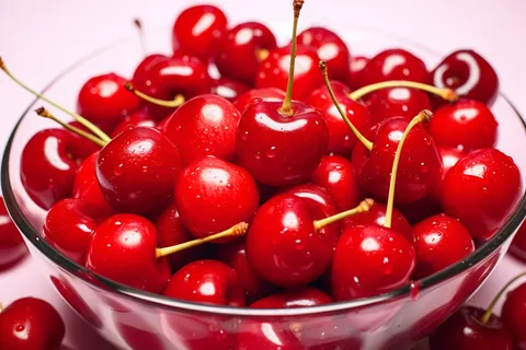 红樱桃车厘子水果新鲜摄影图