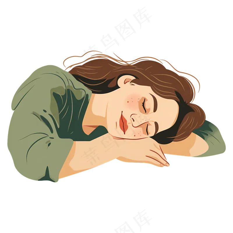 免抠趴着睡觉的卡通人物