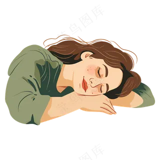 免抠趴着睡觉的卡通人物