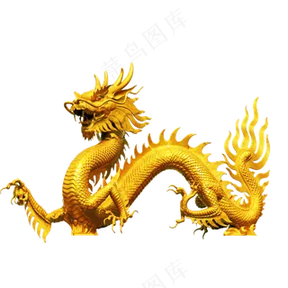 中国风金色龙元素古风水墨龙png免抠透明素材装饰图片PS素材