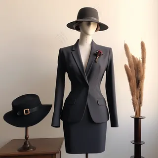 西服礼服定制女士时尚衣服摄影图