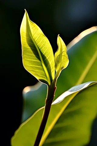 春天抽新芽嫩芽绿意摄影图