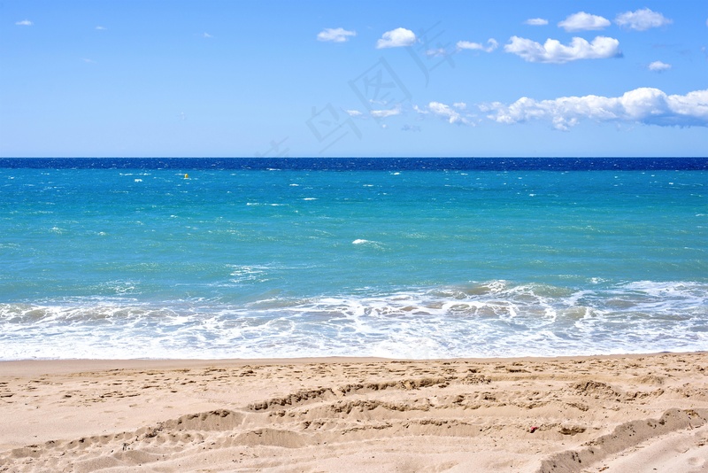 大海沙滩图片