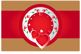 红色情人节贺卡封面矢量AI素材