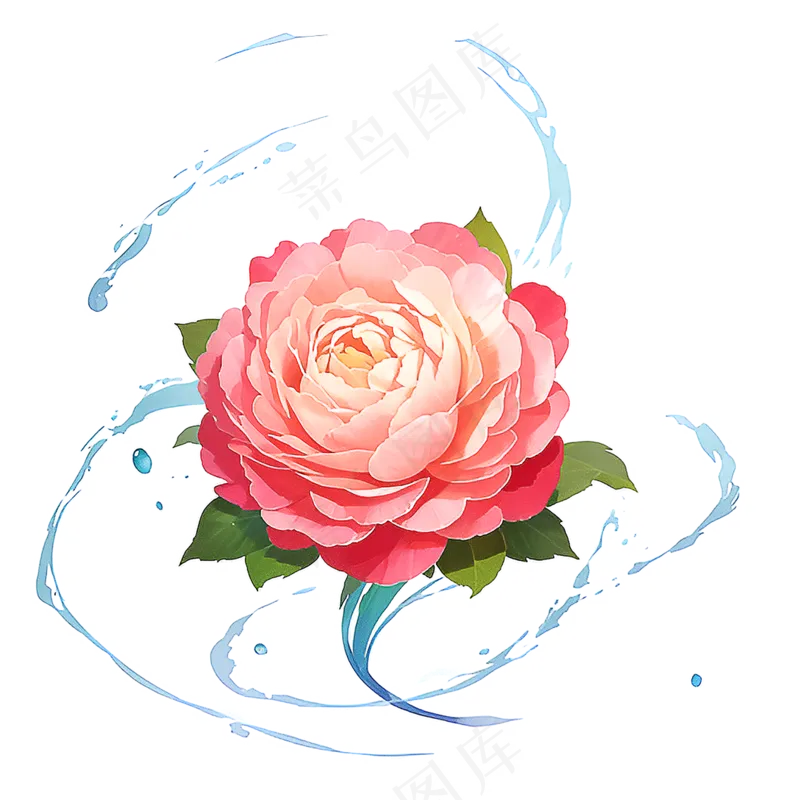 粉色花朵桃花玫瑰免抠素材65