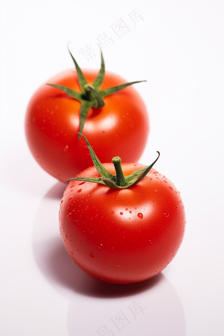 新鲜西红柿番茄水珠摄影图