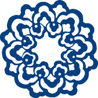 古代青花瓷图案花纹中国风图案祥云纹理传统图腾PNG免扣素材