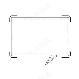 卡通聊天对话方框气泡可爱边框PNG透明免抠装饰图案 PS设计