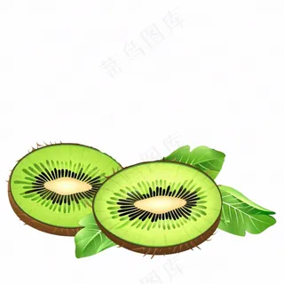 猕猴桃水果卡通插画免抠