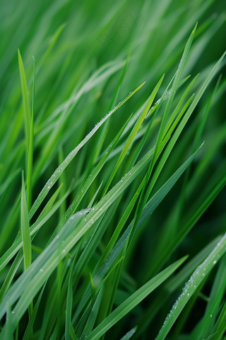 春天嫩芽小草草地摄影图