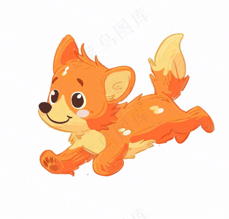快乐小狗柯基柴犬卡通插画免抠(1072x1024)