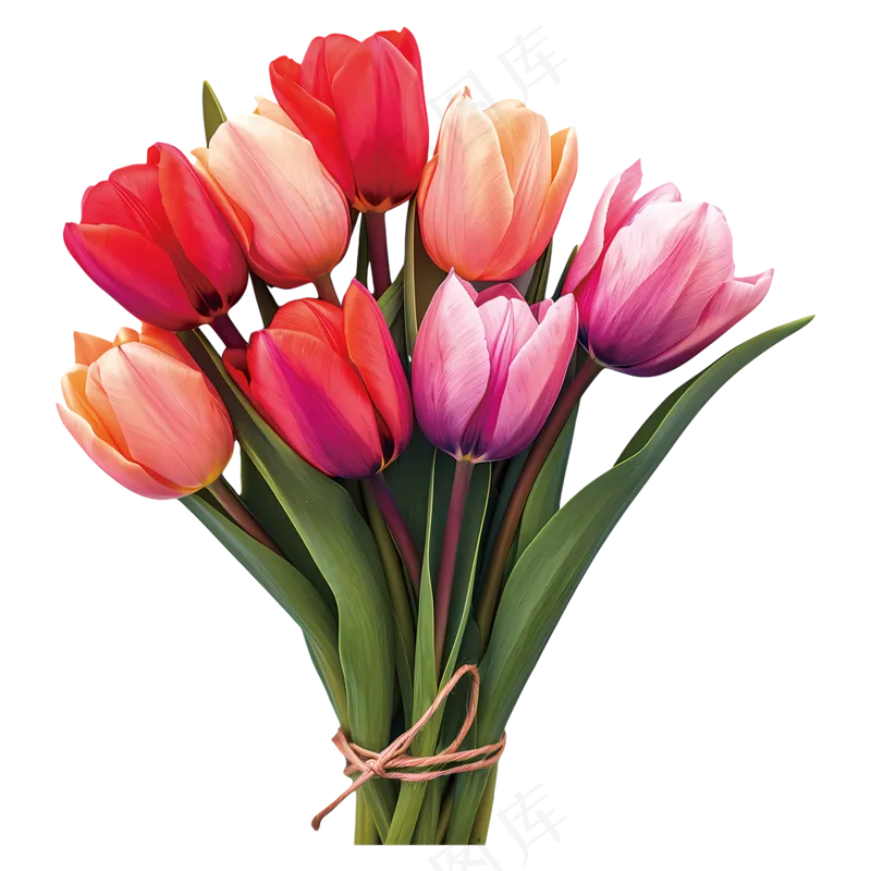 免抠的郁金香花束