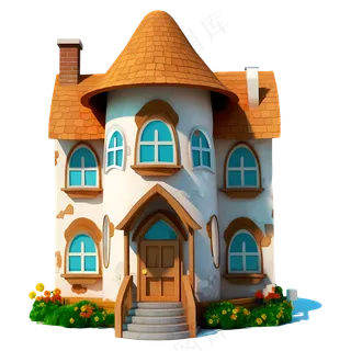 免抠｜透明卡通素材｜房子