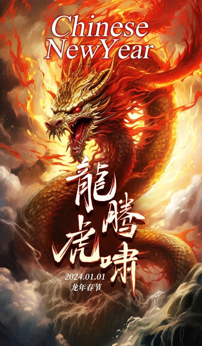 2024新春迎新海报插图--9psd模版下载