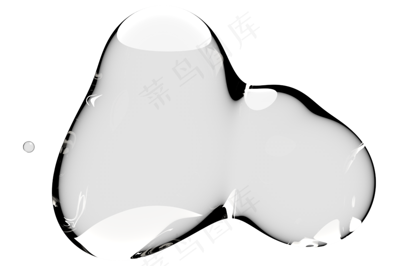 高清日系极简逼真透明水滴液体气泡水珠空气感png免扣素材 (