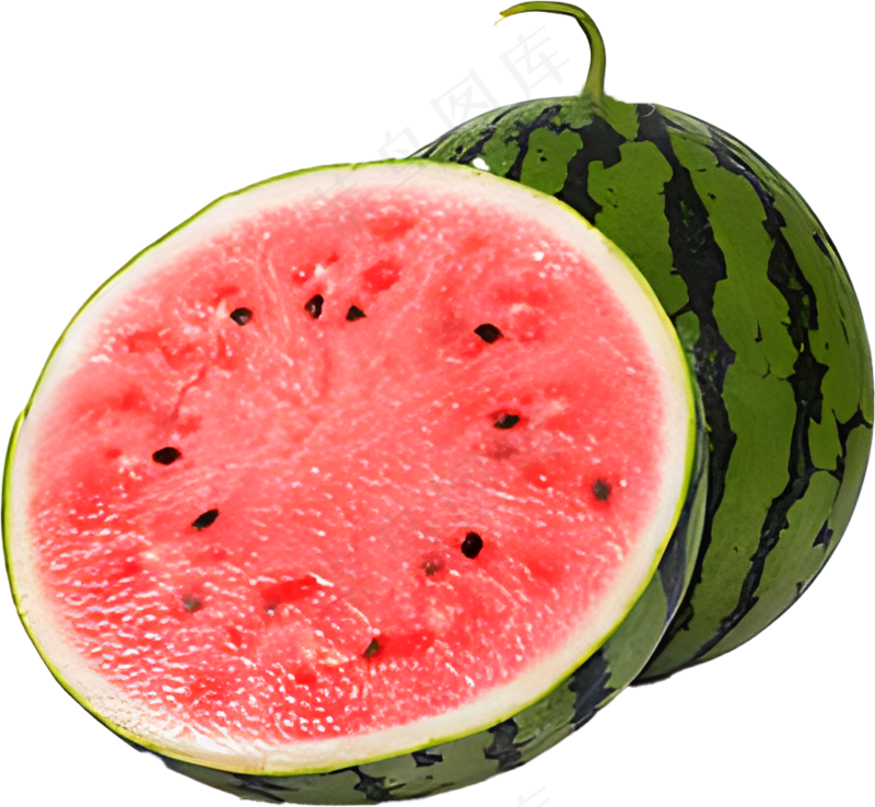 甜王西瓜透明底图