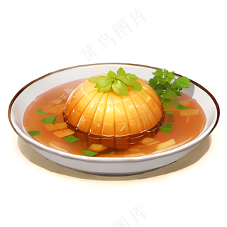 橙色果冻糕点美食西式60