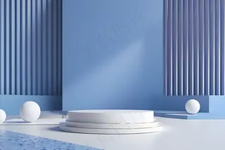极简现代几何风格高级质感展示台图片