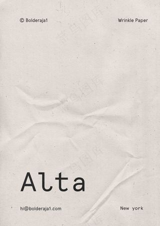 文字样机褶皱纸面海报