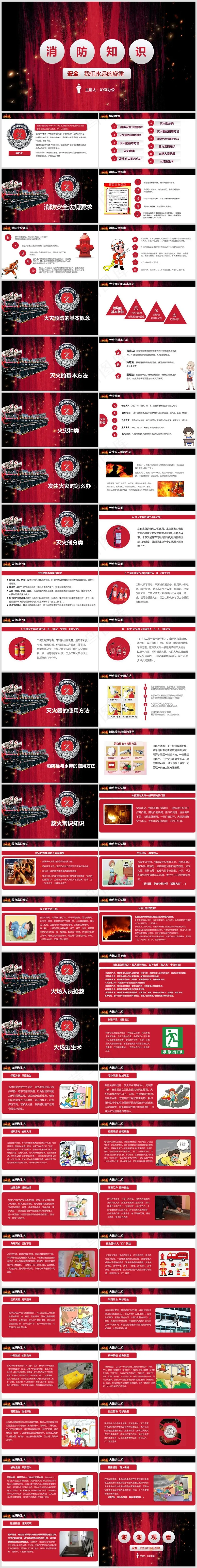 企业培训丨员工教育丨校园培训丨消防安全丨PPT模板030