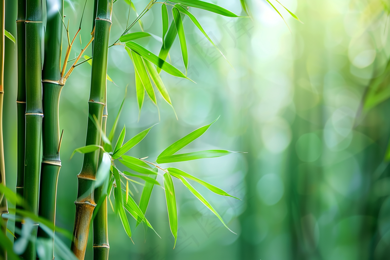春夏竹林绿色清凉摄影图