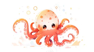 八爪鱼插画插图