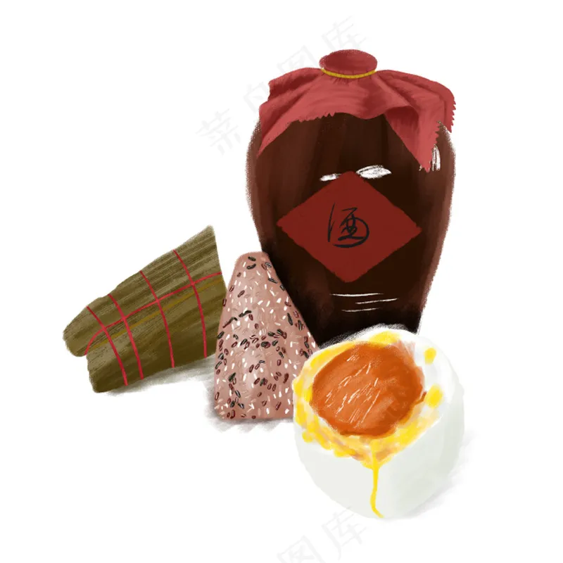 端午节元素      酒坛    鸭蛋素材     粽子元素psd模版下载