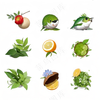 手绘练习小植物花草系列37