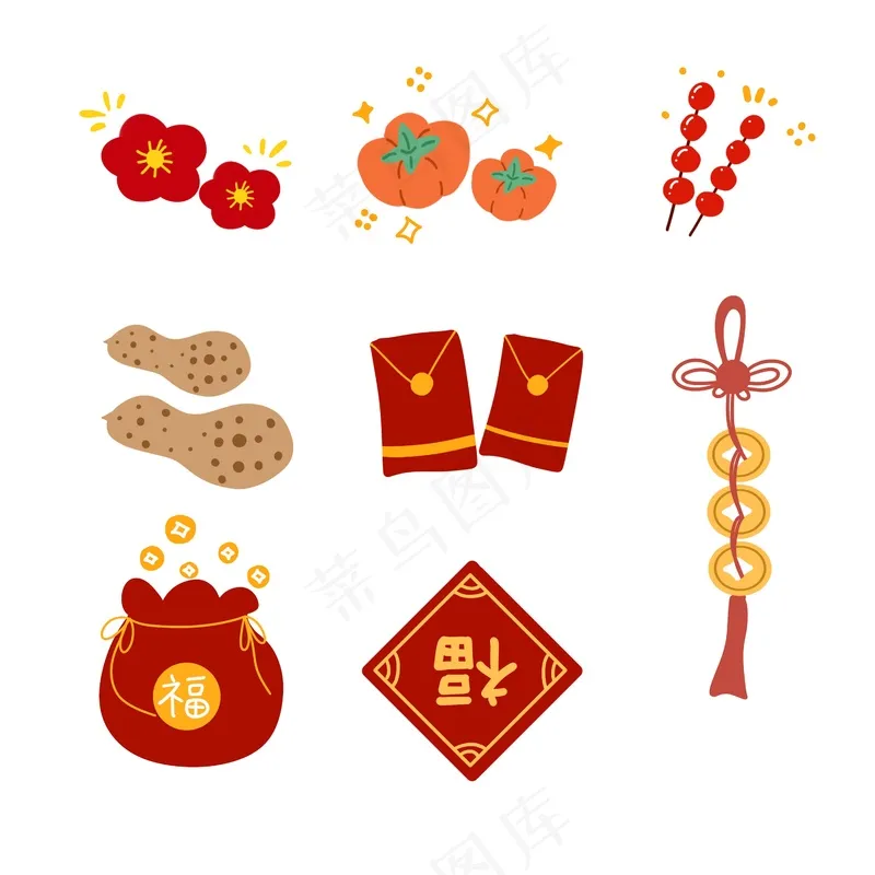 中国新年图形元素psd模版下载