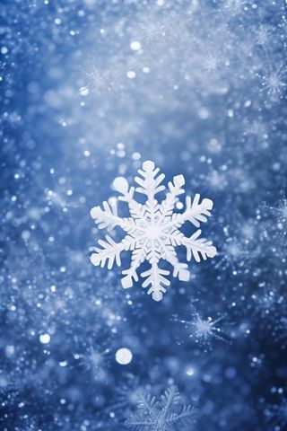 雪景简约蓝色清新背景