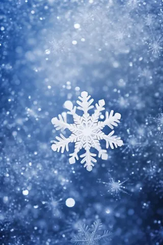 雪景简约蓝色清新背景