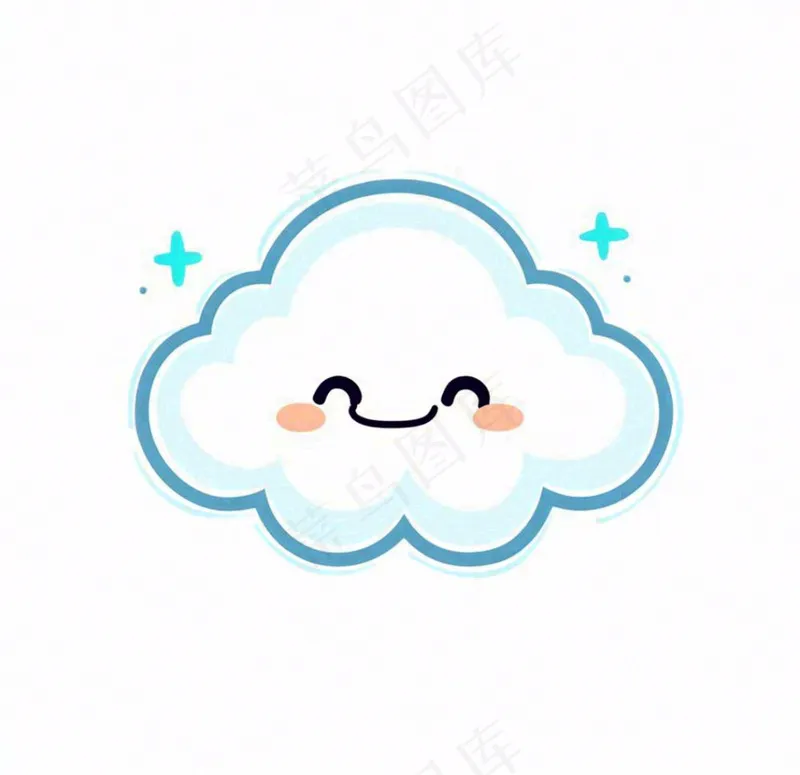 白云云朵天气卡通插画免抠(1056x1024)