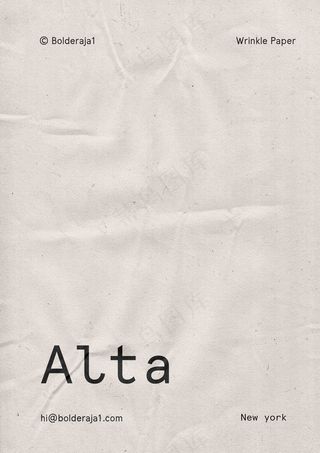 文字样机褶皱纸面海报(7)源文件模板免扣设计