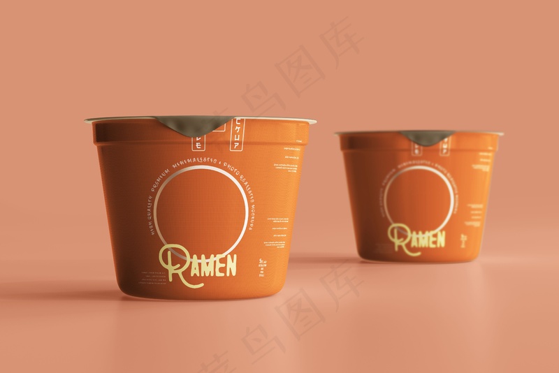 桶装泡面酸辣粉即食品包装系列效果图