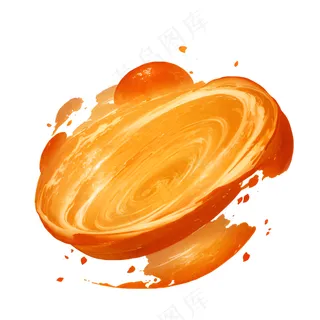 橙色 手绘 诱人 酱料 柠檬 液体 米其林 免抠 素材12