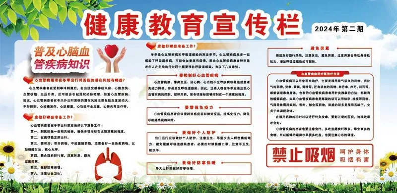 健康教育宣传心脑血管疾病psd模版下载