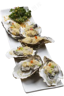 生蚝摆盘美食PNG素材 生蚝摆盘美食PNG素材
