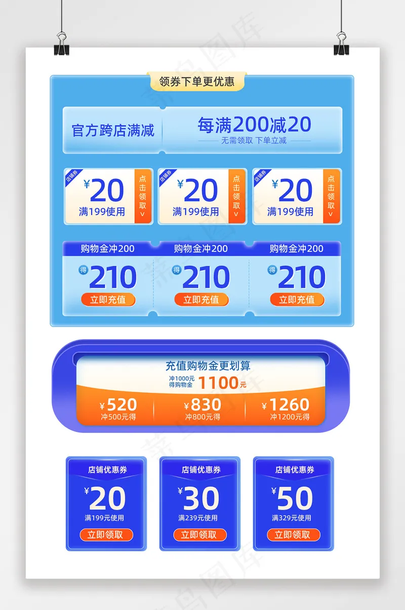 大气电商淘宝优惠券psd模版下载