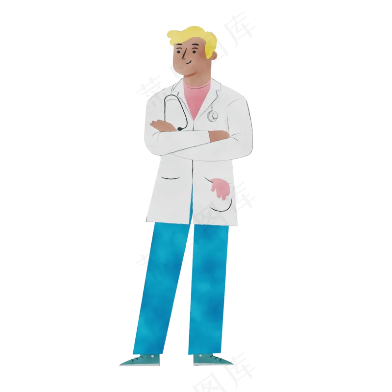 免抠卡通人物男医生