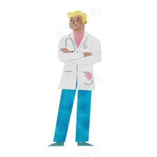 免抠卡通人物男医生