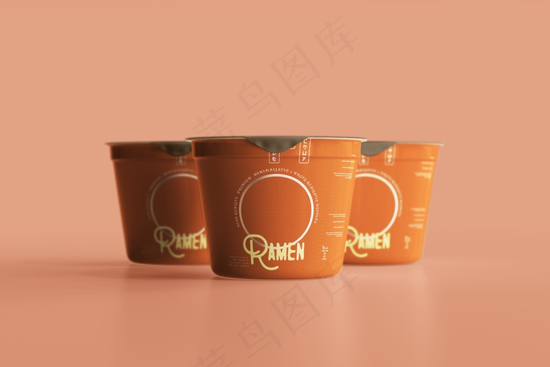 桶装泡面酸辣粉即食品包装系列效果图