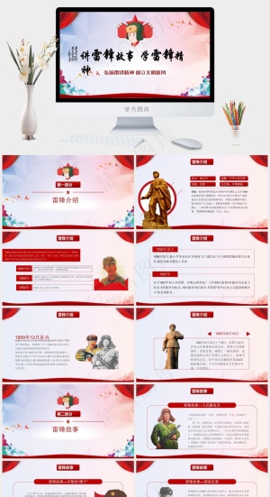 学习雷锋公益宣传PPT模板预览图