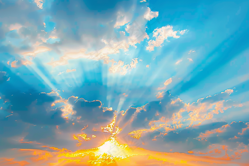 蓝天白云天气天空摄影图