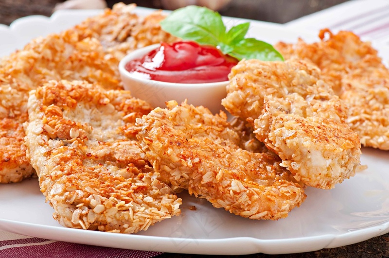 油炸猪排美食小吃