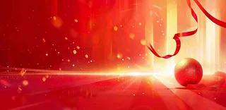 红色科技风粒子流光特效背景